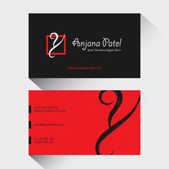Letter Y logo corporate business card