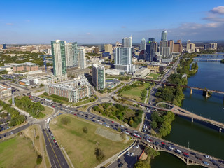 Aerial view of Austin, Texas, skyline