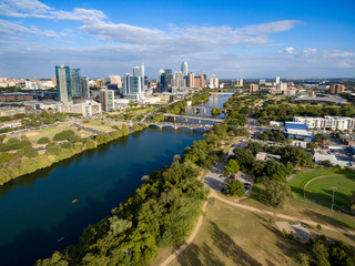 Fototapeta na wymiar Aerial view of Austin, Texas, skyline