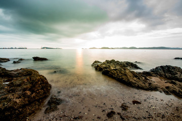 Landscape of beautiful cloudy and sea