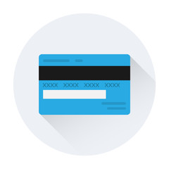 Credit card icon flat