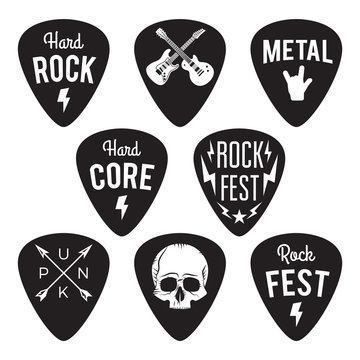 Rock fest badges mediators set