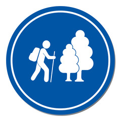 Hiking icon illustration