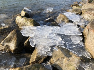 Eisscholle Kanal NRW