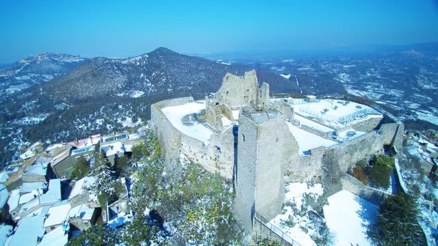 View of rural village Guidonia Montecelio, Italy.