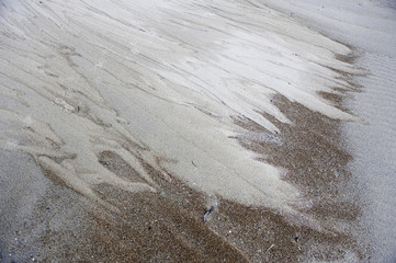 Obraz premium abstract shapes of sand streams on the beach