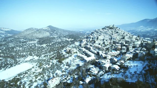 View of rural village Guidonia Montecelio, Italy.