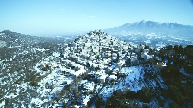 View of rural village Guidonia Montecelio, Italy.