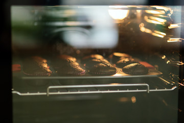Muffins in oven