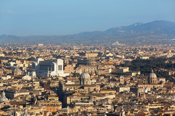 Naklejka premium Aerial view of the Rome and Vatican city