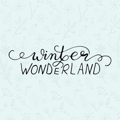 Winter Wonderland hand lettering.