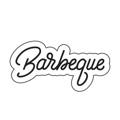 Barbeque. Barbeque lettering. Barbeque label badge emblem sticker