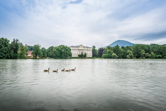 Schloss Leopoldskron palace in Salzburg, Austria.