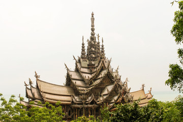 Thailand. The Wooden Temple of Truth in Pattaya.