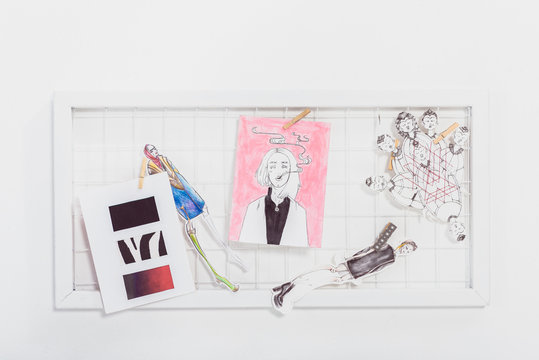 Mood board with fashion sketches and illustrations - Powered by Adobe