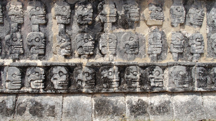 Mayan Skull Pattern, Chichen Itza, Mexico