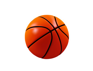 Fototapeta premium Vector Basketball ball isolated on a white background. Realistic 3d Fitness symbol