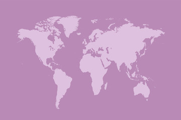 Ultra violet world map modern design 2018