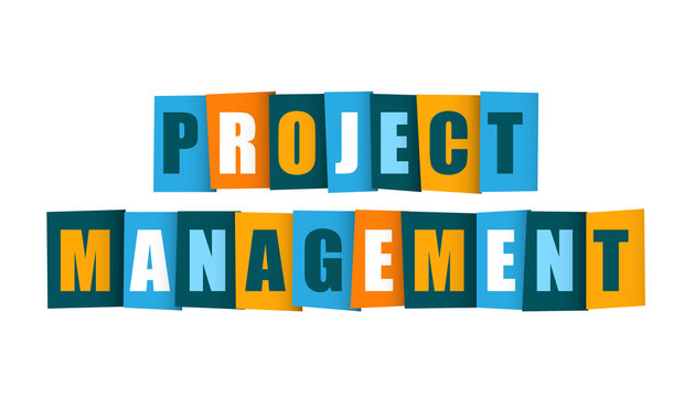 PROJECT MANAGEMENT Vector Letters Icon