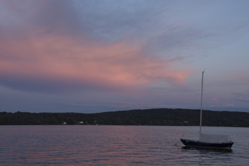 tramonto al lago di Starnberg