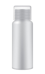 Cosmetic bottle on white background