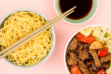 Chinese Style Beef In Black Bean Sauce With Fried Rice
