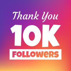 Thank you 10000 followers web banner