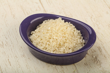 Raw rice heap