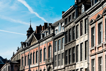 Obraz premium Street view of downtown in Liege city, Belgium