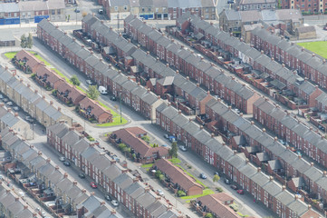 Obraz premium Aerial image of outskirt of Edinburgh