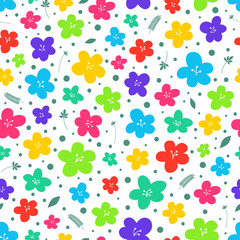 Floral vector seamless pattern