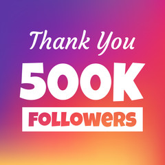 Thank you 500k followers web banner