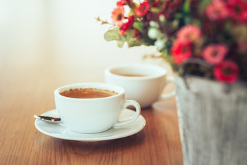 Coffee and Flower Vase