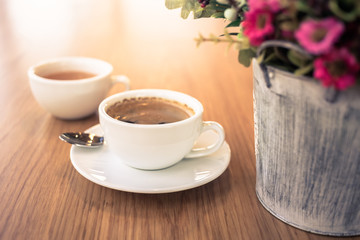 Coffee and Flower Vase