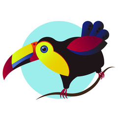  Toucan on a branch © Olha