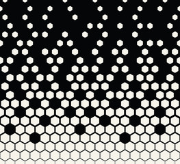 hexagon halftone geometric vector patter