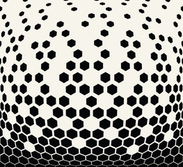 hexagon halftone geometric vector patter
