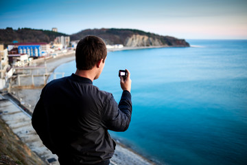 guy with action camera