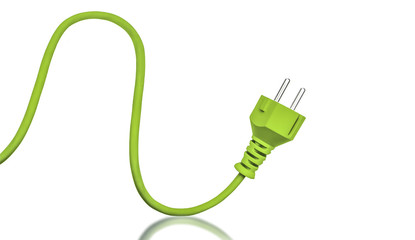 Grüner stromstecker