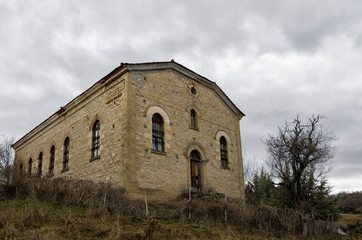 Fototapeta premium Old orthodox church in Vrontero village, Prespes lakes region, Florina, Greece 