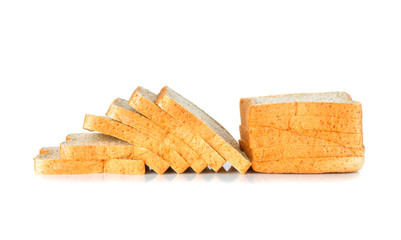 sliced bread isolated on white background