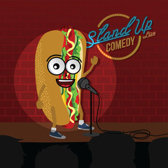 stand up comedy hot dog open mic