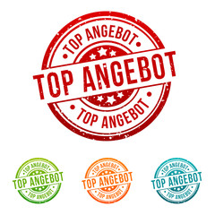 Top Angebot - Onlineshop Banner Button - Siegel in verschiedenen Farben.