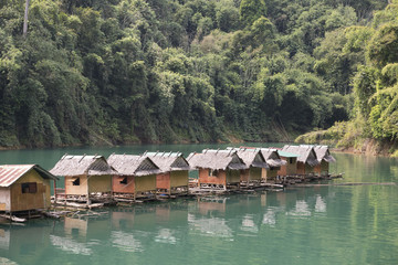 Naklejka premium houseboats Khao sok