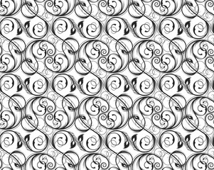 Seamless peacock feather wallpaper. Vector illustration.