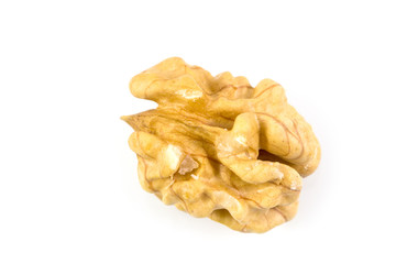 Walnut, walnut kernel, nut isolated on white background., with clipping path.