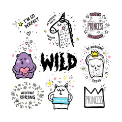 Vector cartoon sketch illustration