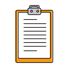 clipboard document isolated icon vector illustration design