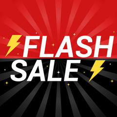 Flash sale red and black banner