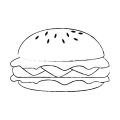 delicious burger isolated icon vector illustration design